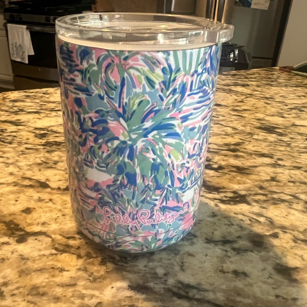 Lilly Pulitzer Stemless Tumbler Insulated Cup with Lid